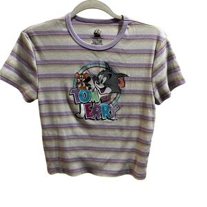 🖤 Tom and Jerry Graphic ribbed cropped tshirt size XL